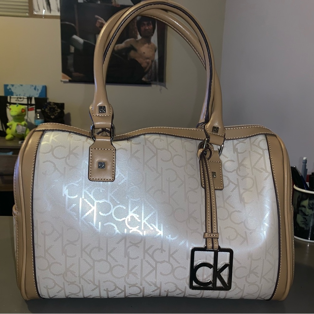 Calvin Klein CK signature logo satchel bag
